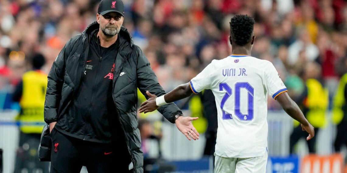 UCL: Klopp backs Vinicius Jr amid constant racist abuse