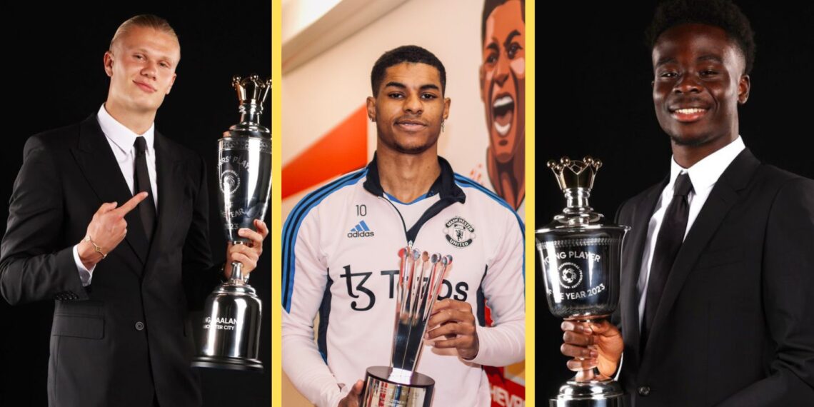 Saka, Rashford and Haaland win big in PFA awards