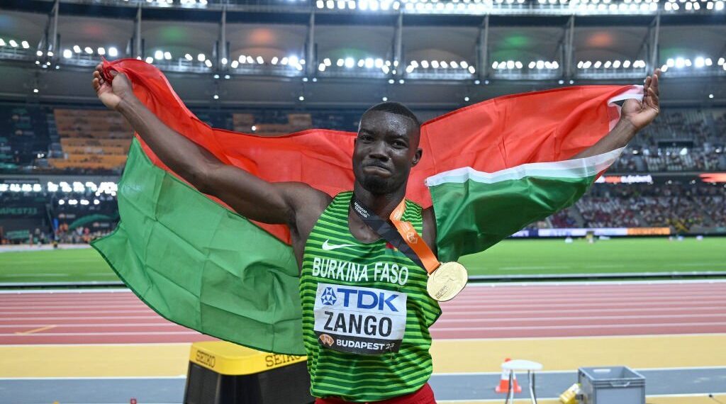 World Athletics Championships: Burkina Faso’s Zango wins gold in triple jump, Richardson wins women’s 100 metres