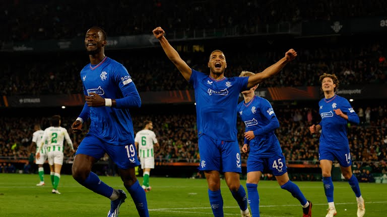 Europa League: Dessers, Sima on target as Rangers win five-goal thriller against Betis