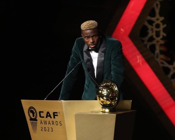 CAF Awards 2023: Osimhen beats Salah, Hakimi to Men’s Player of the Year; ends Nigeria’s 24-year wait