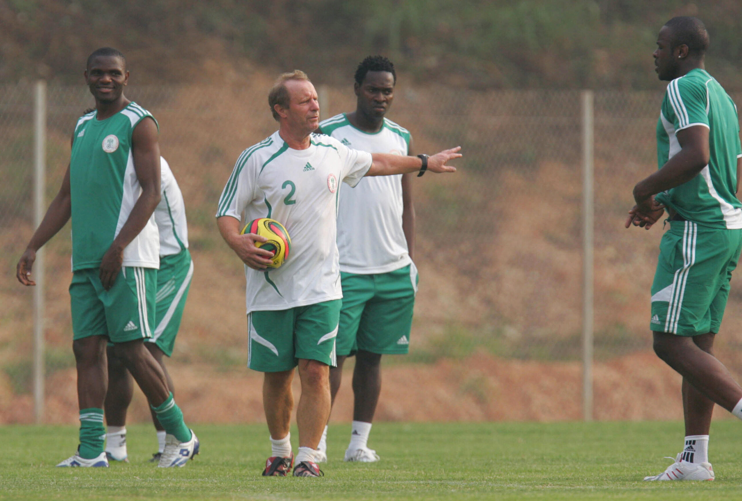 Nigeria coach, Berti Vogts at 2008 Africa Cup of Nations