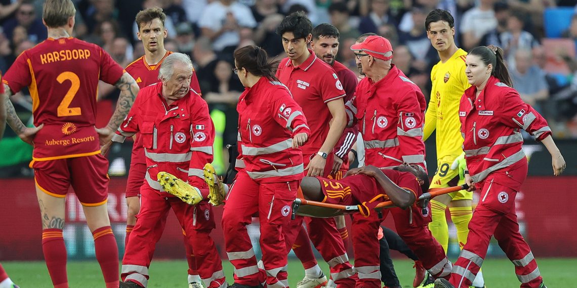 Ivory Coast’s Ndicka collapses during Serie A game
