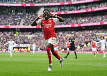 Saka scores in five-goal thriller as Arsenal beat Tottenham in 195th North London derby