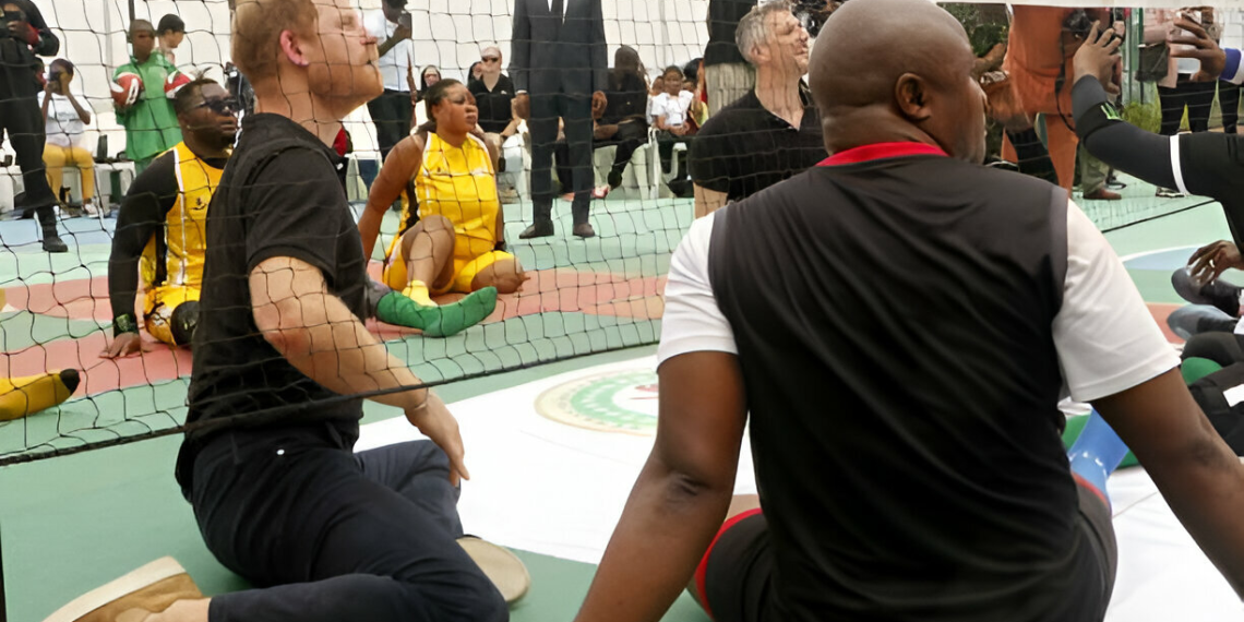 Invictus Games: Prince Harry plays sitting volleyball with wounded Nigerian soldiers
