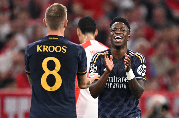 UCL: Vinicius Jnr & Kroos compliment each other’s impact in Real Madrid’s draw with Bayern