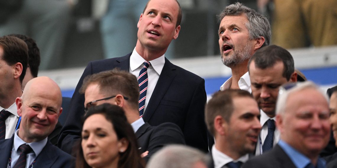 Euro 2024: King of Denmark joins Prince Williams to watch England draw