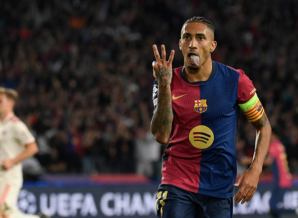UCL: Raphinha hat-trick inspires Barcelona to victory over Bayern; Lille stun Atletico Madrid