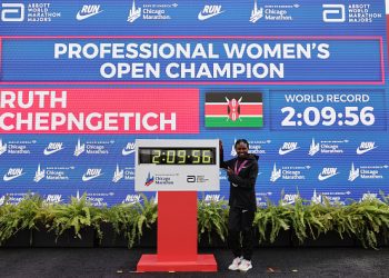 Ruth Chepngetich shatters women’s world record to win third Chicago Marathon title
