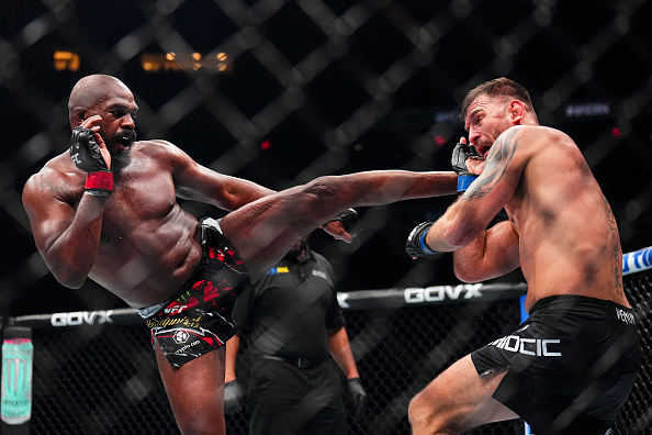 Jon Jones in UFC 309 action against Stipe Miocic in New York