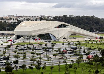 View of the Mohammed VI Grand Theatre in Rabat, Morocco