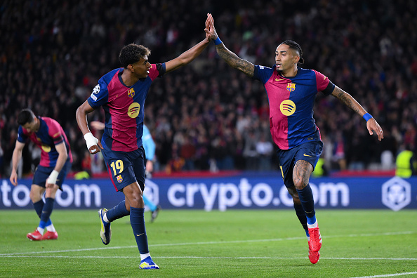 UCL: Raphinha, Yamal punish Benfica as Barcelona progress to quarter-finals