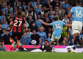 Man City edge Bournemouth to boost UCL hopes as De Bruyne bids Etihad farewell