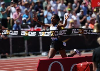 Kipyegon sets new 1500m world record as Tebogo claims winning return at Prefontaine