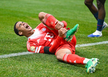 Bayern’s Musiala out for ‘long period’ with broken leg and dislocated ankle