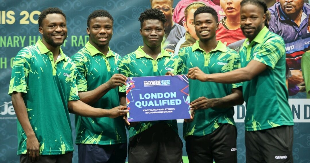 Nigeria, Egypt & two others qualify for 2026 ITTF World Team Championships in London