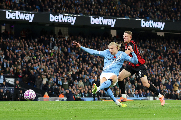 Haaland at the double as Man City climb to second with win over Bournemouth